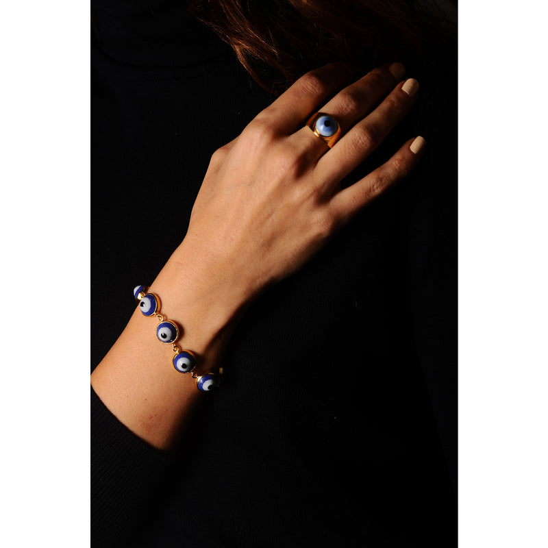 Dark Blue Evil Eye Bracelet