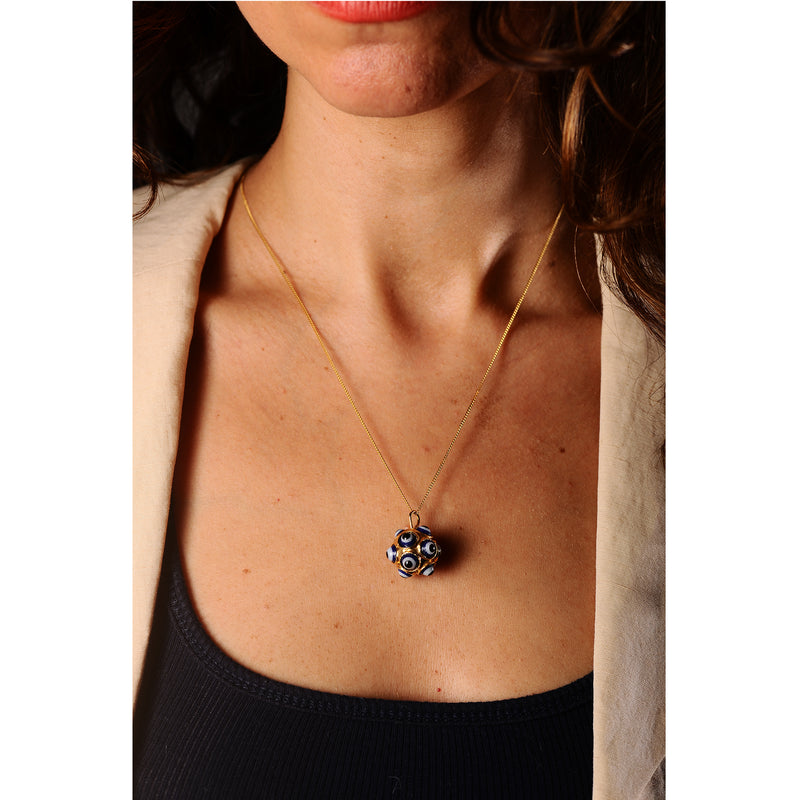 Vintage Sputnik Evil Eye Necklace