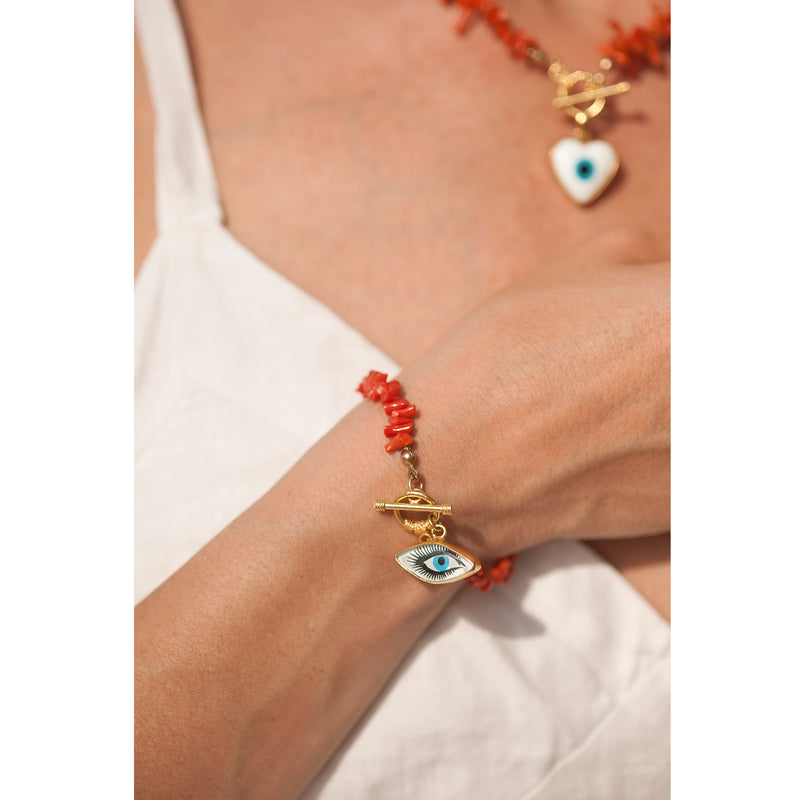 Vintage Coral Bracelet B1