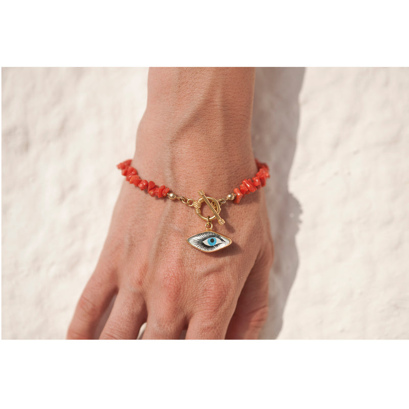 Vintage Coral Bracelet B1