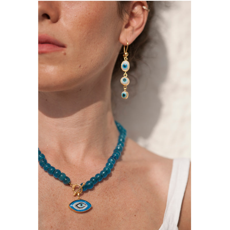Vintage Glass Bead Necklace N5