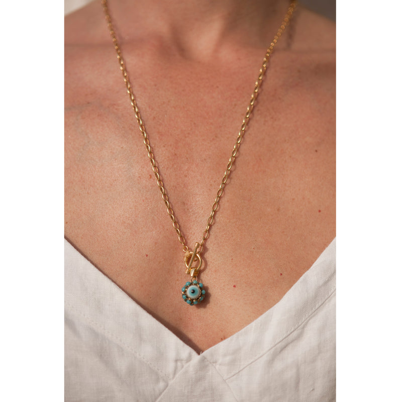 Antique Evil Eye Necklace N1