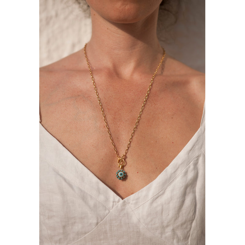 Antique Evil Eye Necklace N1