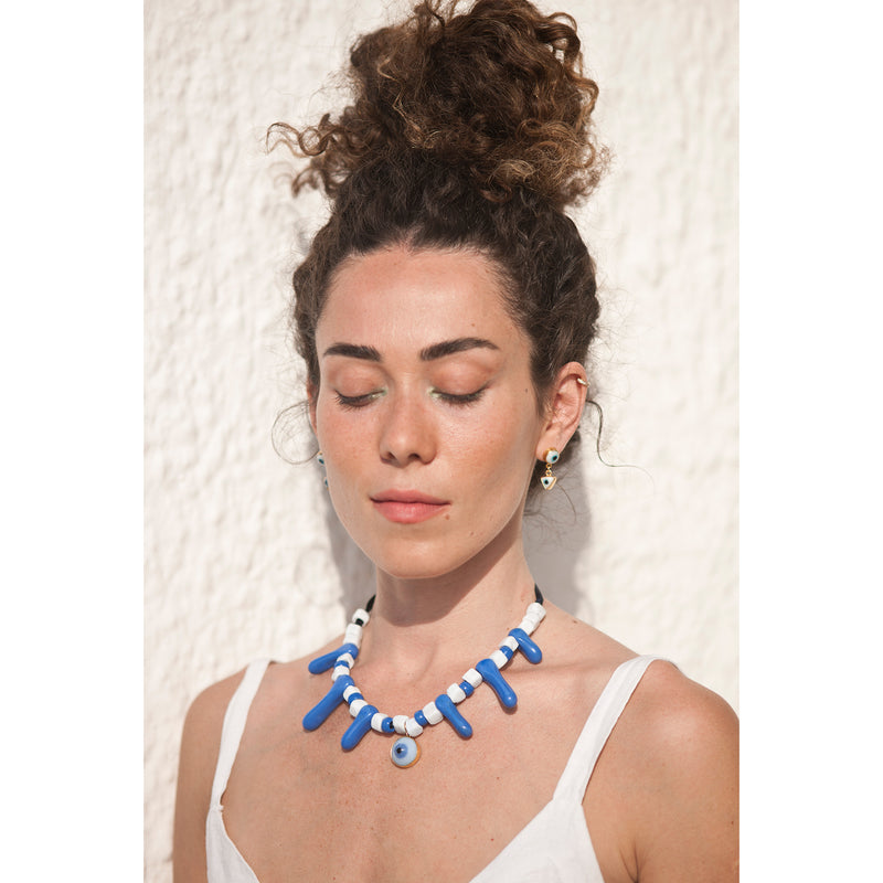 Vintage Glass Bead Necklace N5