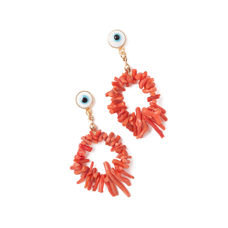 Antique Coral Earrings E1
