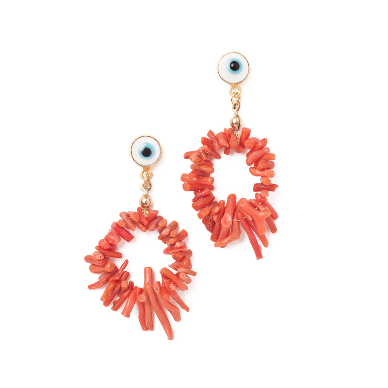 Antique Coral Earrings E1