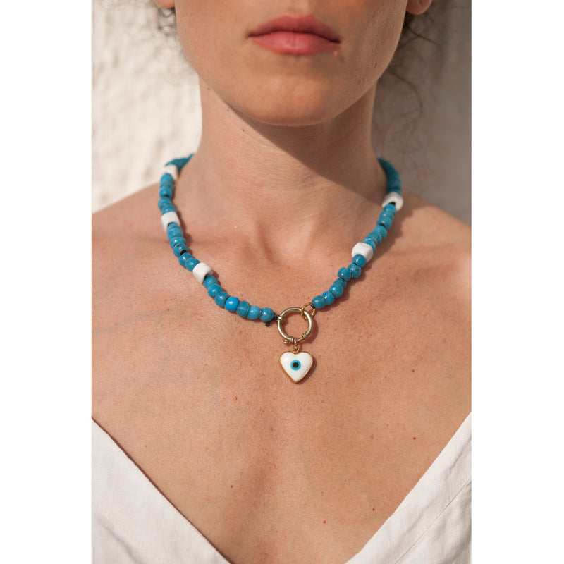 Vintage Glass Bead Necklace N4